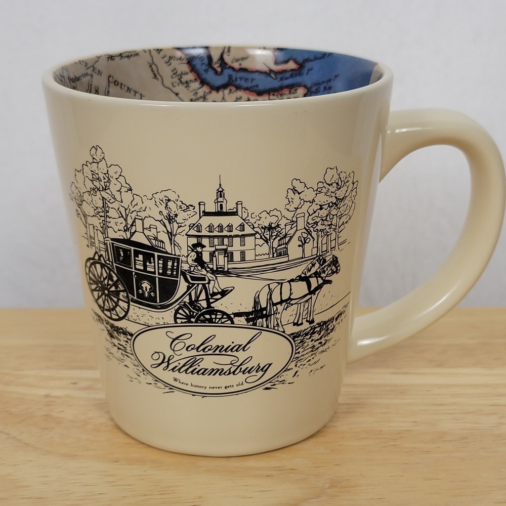 Colonial Williamsburg "Places You Love" Mug McGovern & Co Historic Map Interior